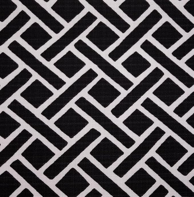 RSH Décor: Set of 2 Square Throw Pillows | Indoor/Outdoor All Weather Polyester Fabric | Decorative Accent Pillows for Patio Furniture | Reversible | 24" x 24" | Matte Black Geometric