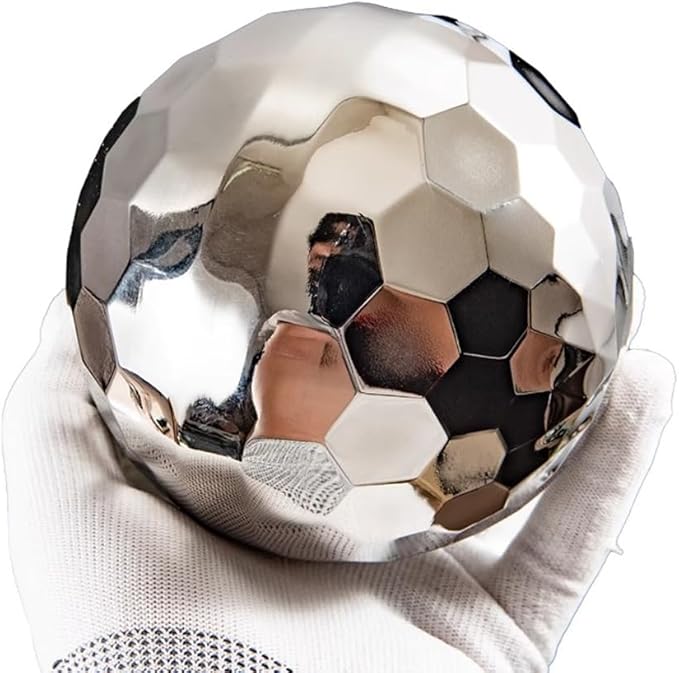 304 Stainless Steel Gazing Ball Sculptures Diamond Ball Decoration Mirror Hollow Decor Ball Reflective Garden Sphere Hollow Metal Ball Ornament Statues Gazing Globe for Home Garden (5 inch)