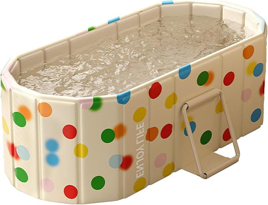 59''Portable insulated bathtub, Ice Bath Tub for Athletes, Inflation-free bathtub for shower, Ice Plunge Tub with Cover, Baths at Home & Outdoor