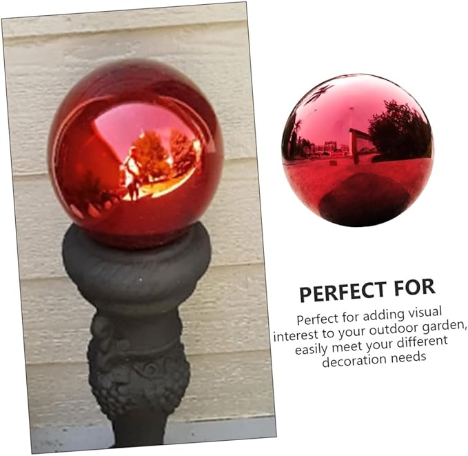 Colored Reflective Gazing Ball Polished Garden Decor Decorative Mirror Globe for Outdoor Spaces Vibrant Reflective Sphere for Lawn and Decoration