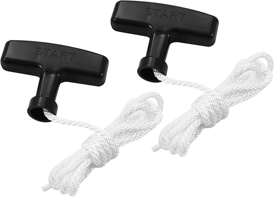 2-Pack Lawn Mower Pull Cord, 1.2m 5/32 Inch 4.0mm Recoil Starter Rope with Handles Fit for Honda Predator Champion Generac Small Engine Mini Bike Generator Pressure Washer Snow Blower GX160 GX200