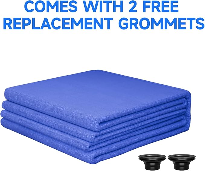 [Upgrade] 18ft/21ft/24ft Pool Cover for Above Ground Pools, 24 Feet Winter Round Swimming Pool Cover with 4 Foot Overlap Extra Thick 500D Cable & Heavy-Duty Winch 24 Foot Round Pool Covers
