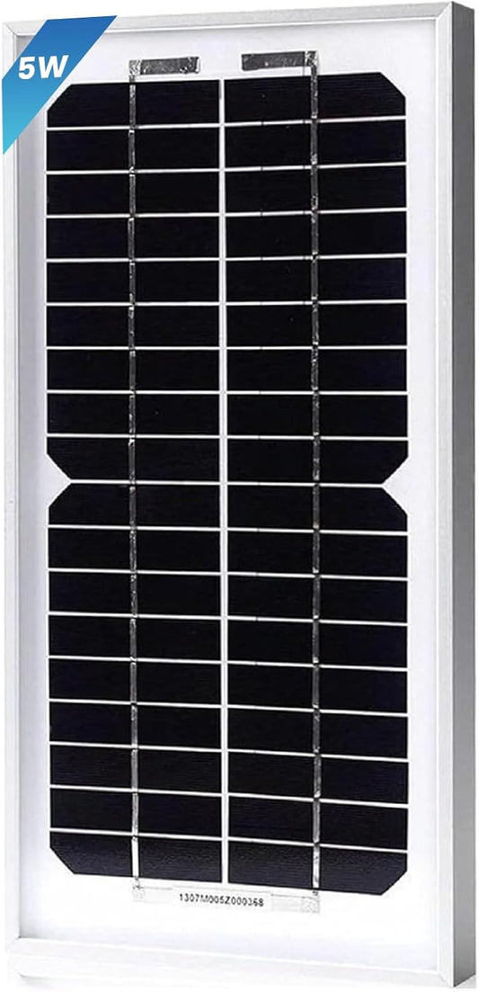5W-Solar-Battery-Trickle-Charger-Maintainer 12V-Solar-Panel -Charger Waterproof Small Solar Panels for Car, Automotive, Motorcycle, Boat, Marine, RV,Trailer, Truck, etc.