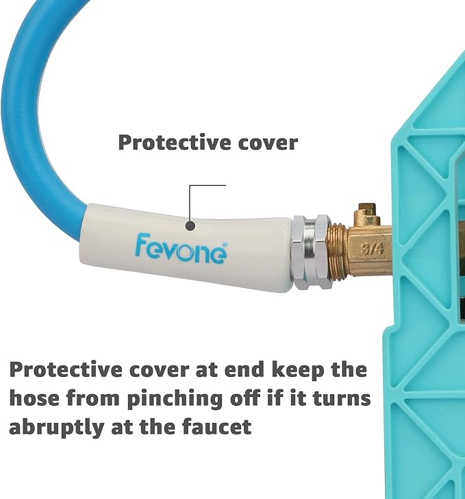 Fevone Garden Hose 100 ft., Lightweight Hybrid Water Hose, Flexible and Durable, Leak-Free Connections