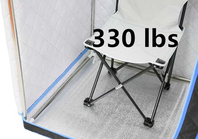 Portable Sauna Box for Home Spa Full Body, Personal Steam Sauna Tent Sauna Room with 3L 110V 1000W Steamer, 90 Minute Timer with Remote Control, 4 Temperature Levels, Folding Chair