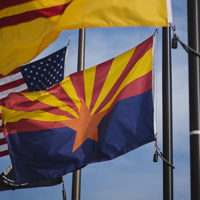 AMZFLAG Arizona State Flag 3x5 ft Outdoor, Heavy Duty 3 Ply Polyester AZ Arizona Flags with 2 Brass Grommets