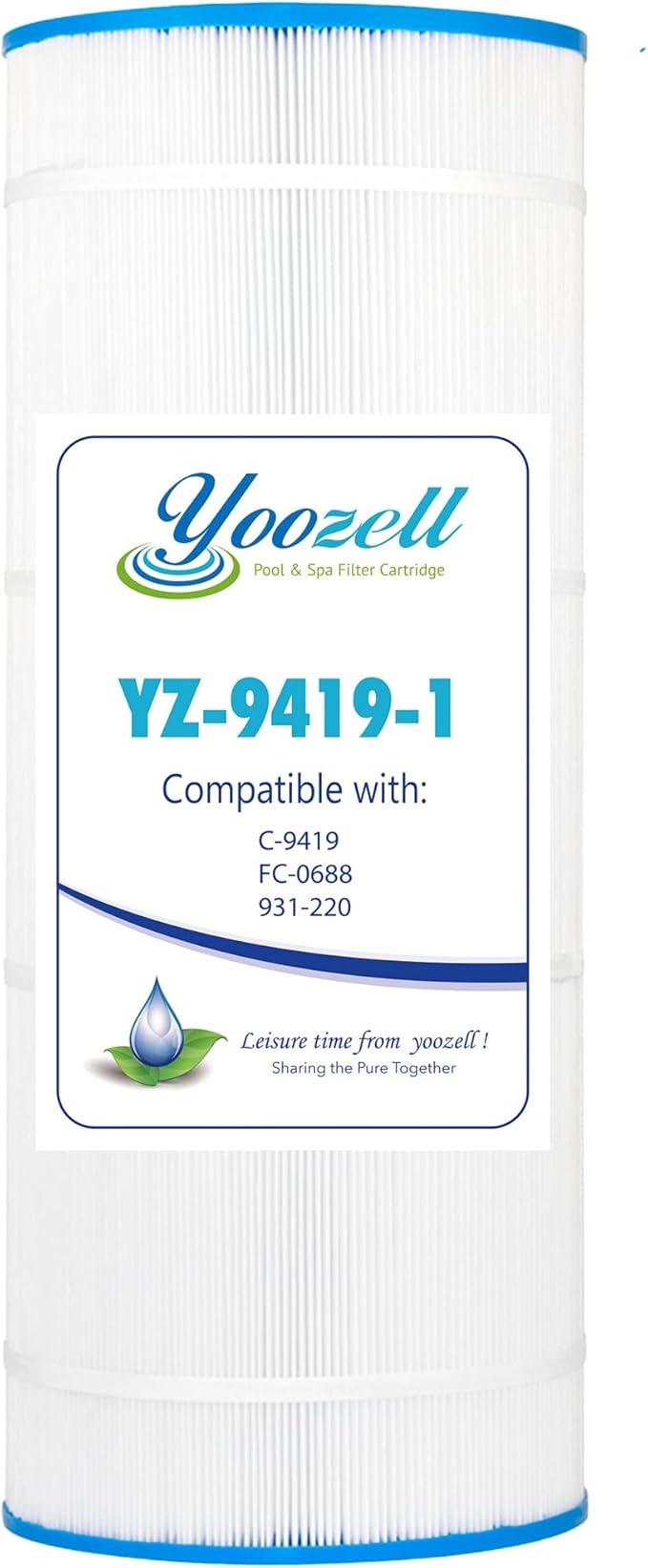 Pool Filter Replaces for C-9419, Filbur FC-0688, 931-220, PAP200, SP200, Clean and Clear 200, CC200, Ultral-C5, PP-C5, Darlly 10201, 200 Sq.Ft Swimming Pool Filter Cartridge, 1 Pack
