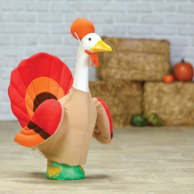 Gaggleville Turkey Goose Outfit, Fits Large 23" H Statue, by Fox Valley Traders