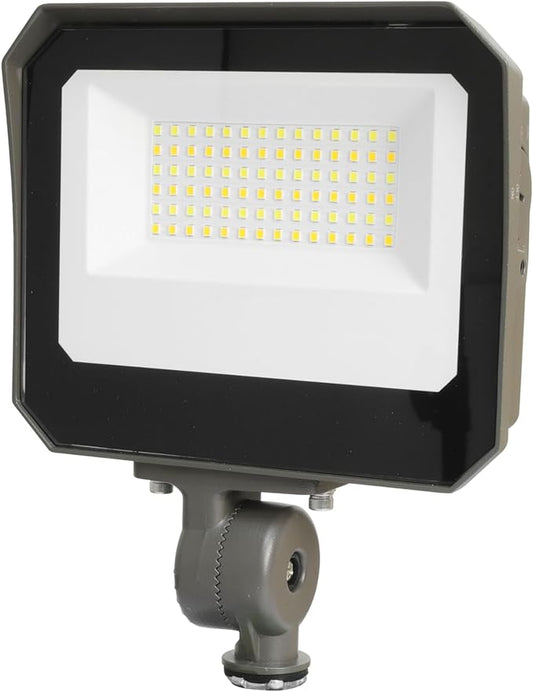 LAMPHOME LED Flood Lights Outdoor 15/20/35W and 3000/4000/5000K Adjustable 3900Lm,Dusk-to-Dawn Sensor o Dawn Flood Light for Yard, Garage, Garden,UL Listed, Includes Knuckle Mount UL Listed
