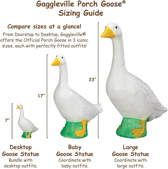 Gaggleville Turkey Goose Outfit, Fits Large 23" H Statue, by Fox Valley Traders