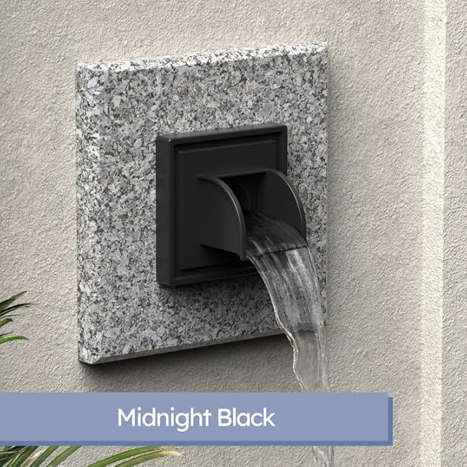 Marcello Square Pool & Fountain Water Feature Spout (Midnight Black)