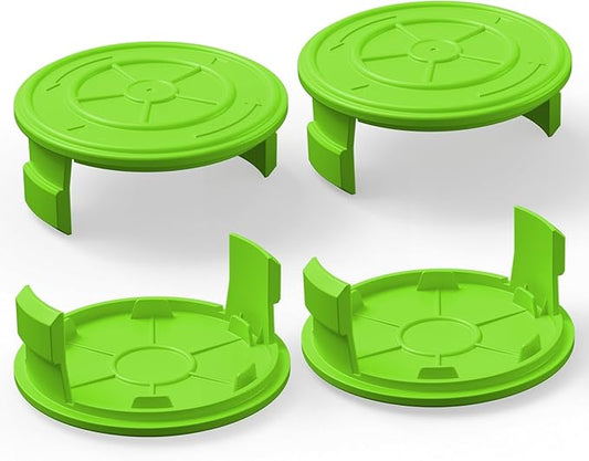 4 Pack String Trimmer Replacement Spool Cap for Greenworks, Weed Wacker String Parts Trimmer Line Cap Covers Compatible with Greenworks Cordless Weed Eater