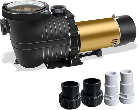 Dual Voltage Above Ground Pool Pump,2.0HP-115/230V In/Pool Pump, Self-priming Swimming Pool Water Circulation Pumps with 1.25" & 1.5“ NPT Unions