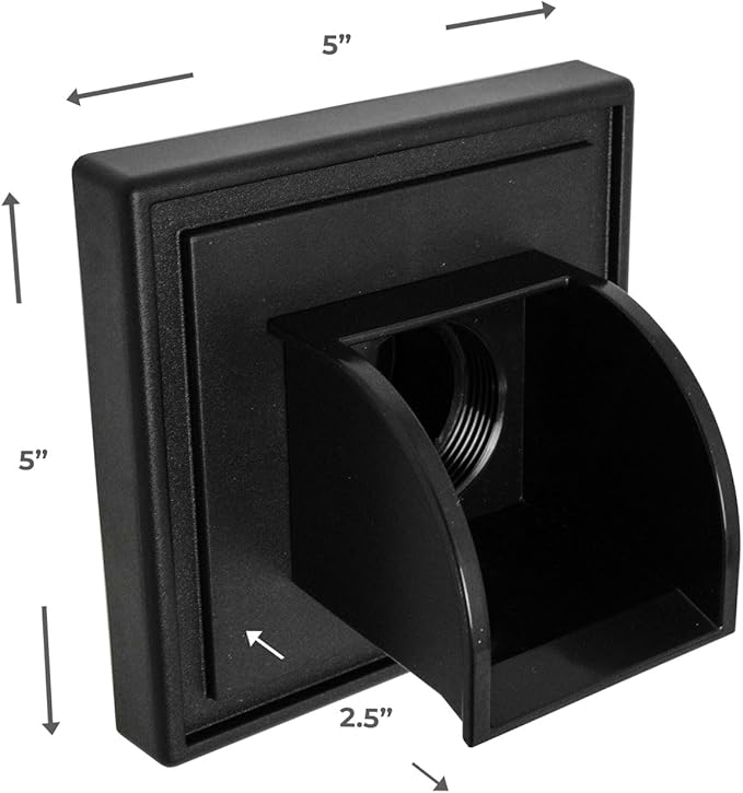 Marcello Square Pool & Fountain Water Feature Spout (Midnight Black)