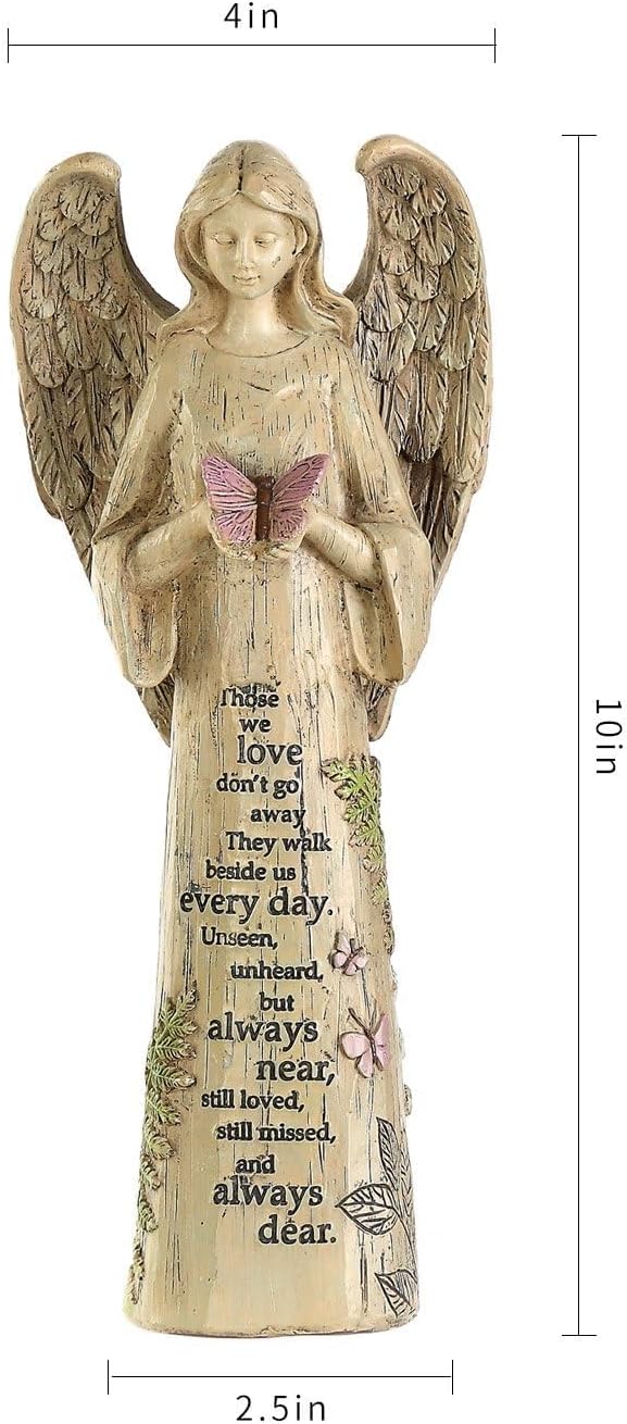 Ivy Home Standing Angel with Butterfly Garden Statuary