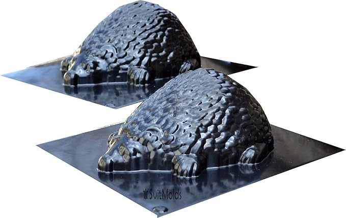 SvitMolds DIY Hedgehog Mold Cement Molds Statues for Garden Garden Decor Molds D84 (Big + Small)
