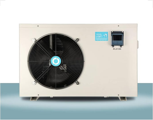 Swimming Pool Heat Pump, Pool Heater for In-Ground and Above Ground Pools, Max Output 37960BTU, Electric Heater Pump for Pools, Inverter Heating System, 208~230V/60Hz