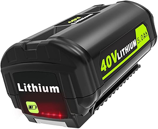 5.0Ah Replacement for Ryobi 40V Battery Lithium Ion Compatible with Ryobi Battery 40V Cordless Power 40 Volt Battery OP4040 OP40401 OP4026 OP40261 OP4050 OP40201 OP40601