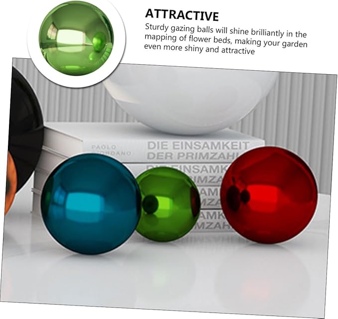 Garden Reflective Ball Mirror Gazing Ball Greenery Decor Floating Polished Gazing Decorative Garden Gazing s Outdoor Spheres Metal Stainless Steel Mirror Wall