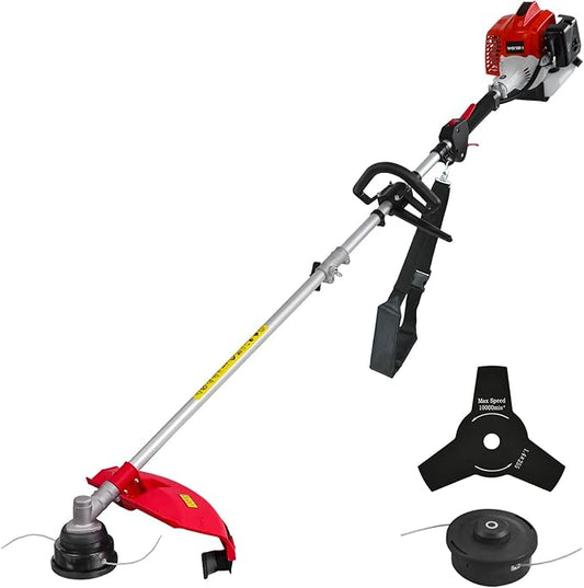 25.4cc Weed Wacker Gas, 3-in-1 String Trimmer/Edger 16-Inch, 10-Inch Brush Cutter for Garden Edging & Lawn Care（AM4532）