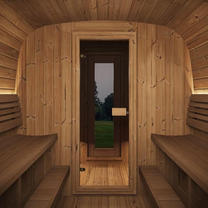 Model CL12GCP, Cube-Series Outdoor Home Sauna Suite Kit, Up to 8 Persons (Sauna Heater and Sauna Stones Included) (HIVE MINI 11 WiFi - Black)