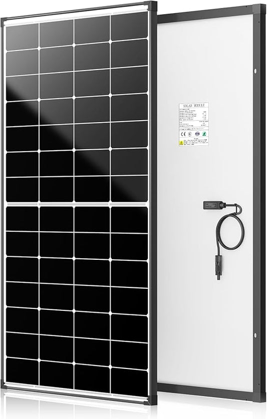 200 Watt Solar Panel,25.4% High Efficiency Perovskite Solar Cells,10BB Hidden Busbar Technology,12v/24v Solar Panels for Rv Camper Boat Caravan Off-Grid Applications(200W)