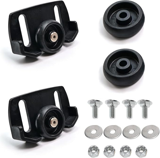 490-241-0038 Rolling Skid Shoes for Snow Blower Fit for 2-Stage and 3-Stage Snow Throwers Compatible with Craftsman, MTD, Cub Cadet, Troy-Bilt, Ariens, and More Includes Hardware Kit & Plastic Wheels