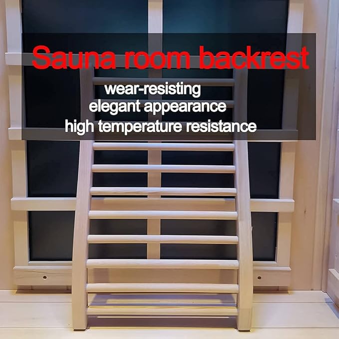 Sauna Backrest, Natural Wood Hemlock, No Stains, Non-Toxic, 13"(W) x 20.5"(H)