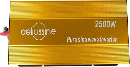 2500W Pure Sine Wave Inverter-24V DC to 110V 120V AC Power Converter with 2 AC Outlets, 24 Volt Power Inverter for Truck, Rv, Camping, Home