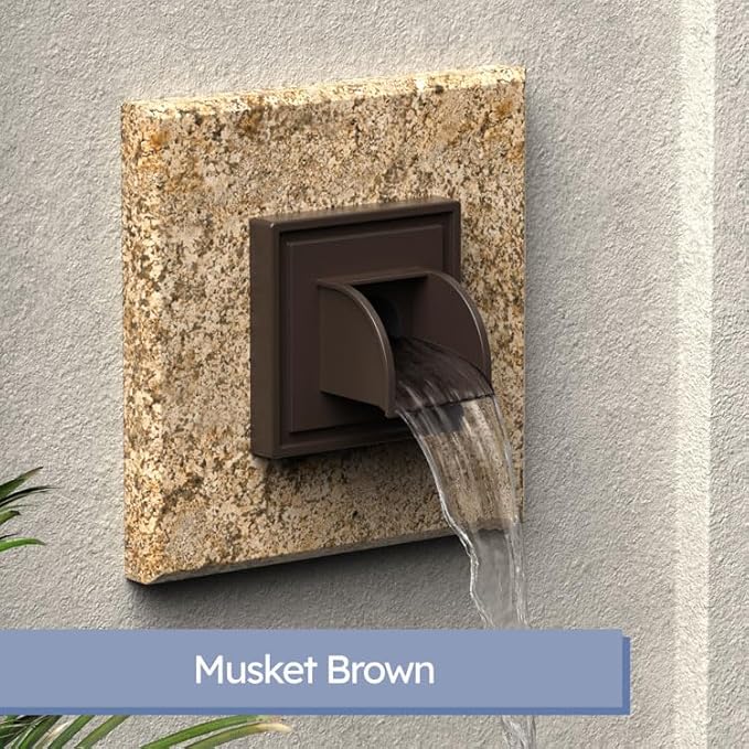 Marcello Square Pool & Fountain Water Feature Spout (Musket Brown)