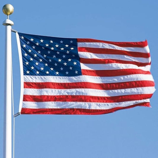 American Flag 15x25 Ft Embroidered Stars, Brass Grommets, Sewn Stripes, Vibrant Colors Outdoor USA Flag Super Tough Tearproof Spun Polyester US Flag, United States Country Flags