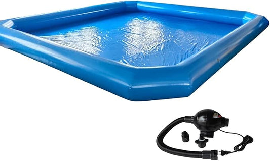 32.8x32.8x2ft Commercial Large Inflatable Pool Blow Up Swim Pools Swimming Lounge Pools with One Blower for Commercial Outdoor Summer
