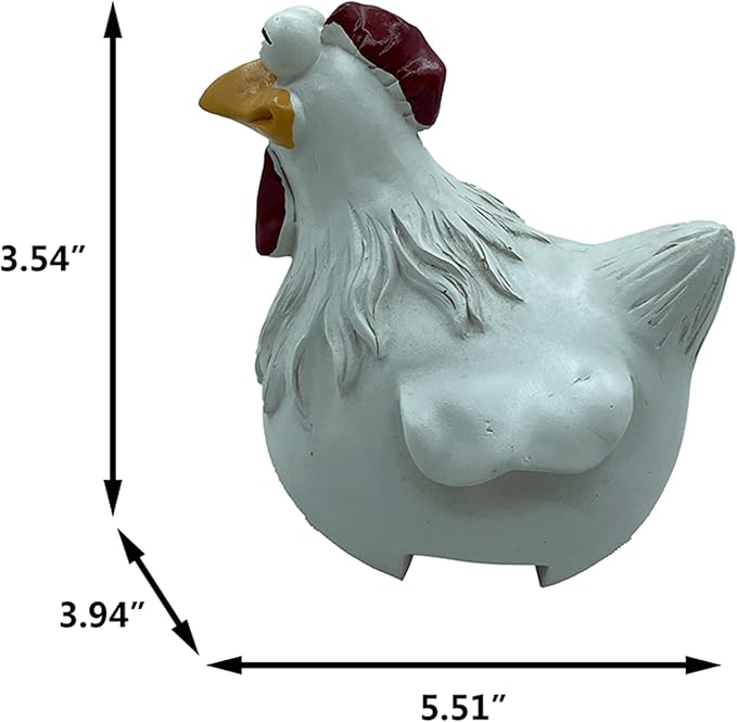 Funny Farm Chickens Statues,Cute Chicken Fence Decoration,Resin Chickens Decor,Outdoor Real Animal Statue,Chicken Sculpture,Perfect for Home Garden Stairs,Farm,Patio,Backyard
