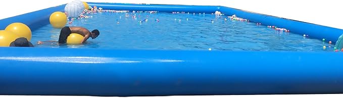 32.8x32.8x2ft Commercial Large Inflatable Pool Blow Up Swim Pools Swimming Lounge Pools with One Blower for Commercial Outdoor Summer