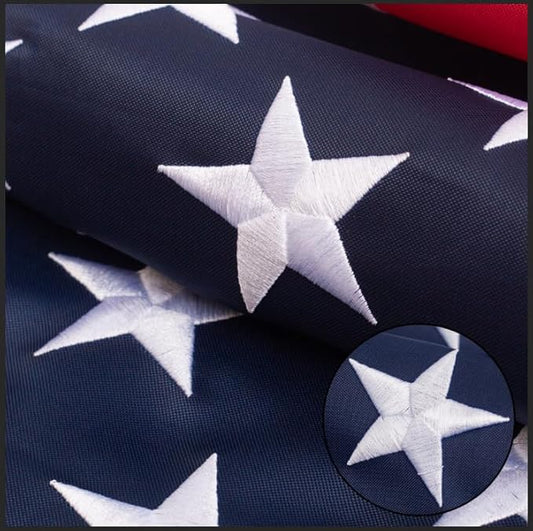 american flag 4x6ft, Heavy Duty Polyester USA Flag Outdoor with Embroidered Stars, Sewn Stripes,Brass Grommets for Indoor, Outdoor, All Weather