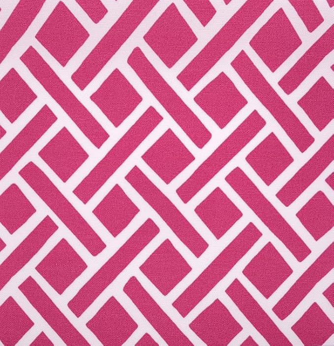 RSH DECOR Deep Seating Cushion with Pillow Back | 23.5” x 25” Seat | Water and Fade-Resistant Spun Fabric | Outdoor Chair Cushion Set for Patio Furniture | Midnight Melody Pink Geom