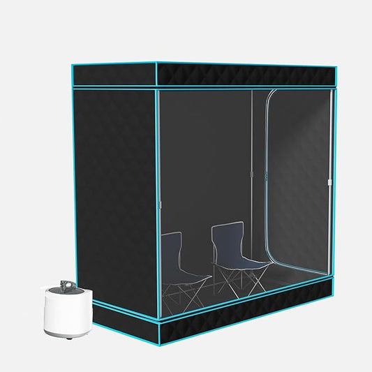 Portable Steam Sauna, Full Size Collapsible 2 Person Sauna Tent for Home Spa, 2.5L,1500W Steamer with Remote Control,Christmas Birthday Gift for Family