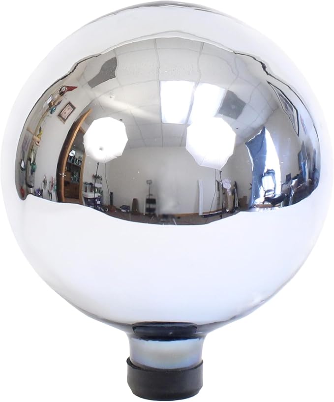 Echo Valley 8102 10-Inch Glass Gazing Globe, Silver