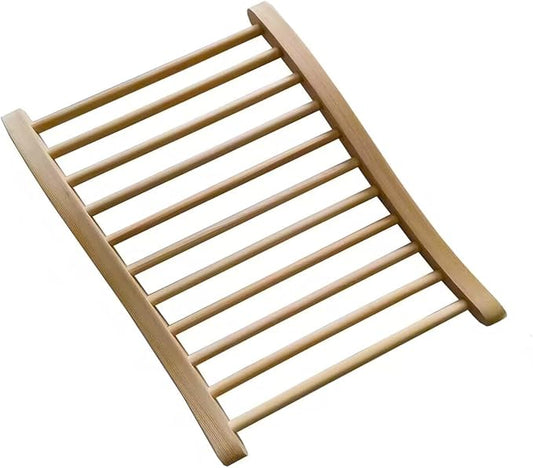Sauna Backrest Ergonomic S-Shape Support Backrest, Canadian Hemlock Wood Sauna Accessories for Barrel and Infrared Sauna, Pack of 1, Small, 13" W*20.47" H