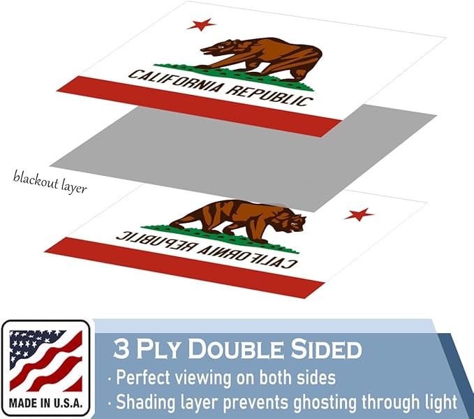 California Republic State State Flags 2x3 Outdoor Heavy Duty Double Sided Nylon Vivid Color Anti-Fading with 2 Brass Grommets for Home/Company/Indoor Outdoor Decoration