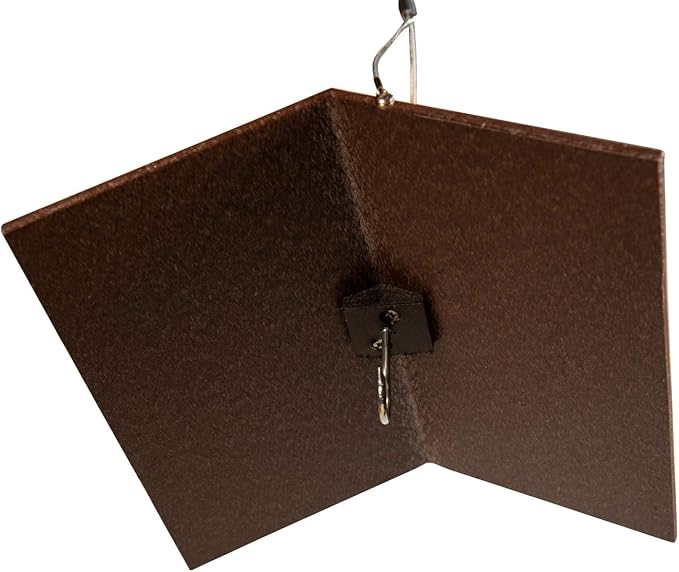 JCs Wildlife Poly Weather Cover - Rain Guard - Hang Bird Feeder or House Underneath for Protection from Rain or Snow - Easy to Clean and Use (Medium, Brown)