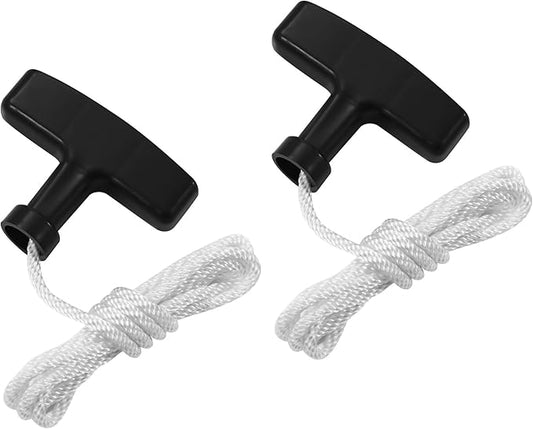 2-Pack Lawn Mower Pull Cord, 1.2m 9/64 Inch 3.5mm Recoil Starter Rope with Handles for Chainsaw, Trimmer, Edger, and Small Engines, Fit for STIHL Poulan Husqvarna Echo Craftsman Ryobi Honda and More