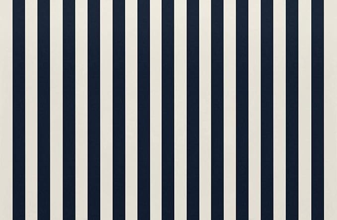 RSH DECOR: Lumbar Throw Pillows Set of 4 | 20” x 12" | All-Weather Spun Fabric | Water and Fade-Resistant | Outdoor Support Pillows for Patio Furniture | Navy & White Stripe
