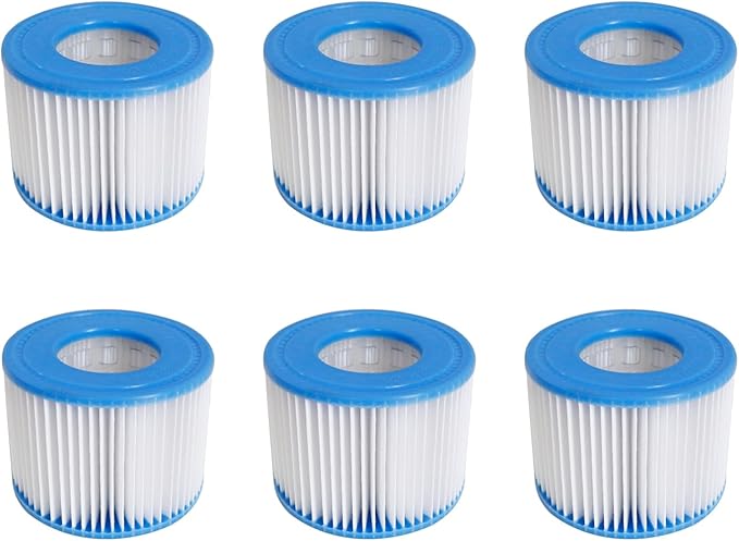 Hot Tub Filter Cartridge Size VI for Bestway, Lay-Z-Spa, Coleman SaluSpa 90352E 58323, 6 Pack