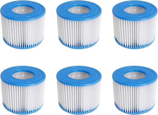Hot Tub Filter Cartridge Size VI for Bestway, Lay-Z-Spa, Coleman SaluSpa 90352E 58323, 6 Pack