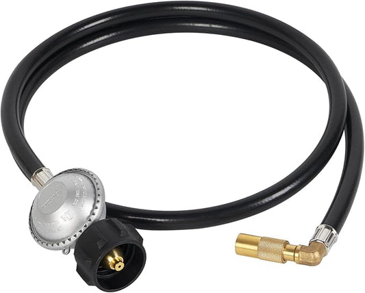 SHINESTAR 5 Feet Propane Regulator Hose for Blackstone 17 & 22 Inch Flat Top Griddle, Connect to Large Propane Tank