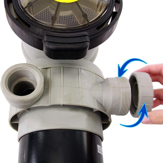 Rx Clear Dorado 1-1/2 HP Dual Port Pump | Above-Ground Swimming Pool Pump | 115V 9 Amps | See-Through Strainer Cover | Energy Efficient | Low Maintenance