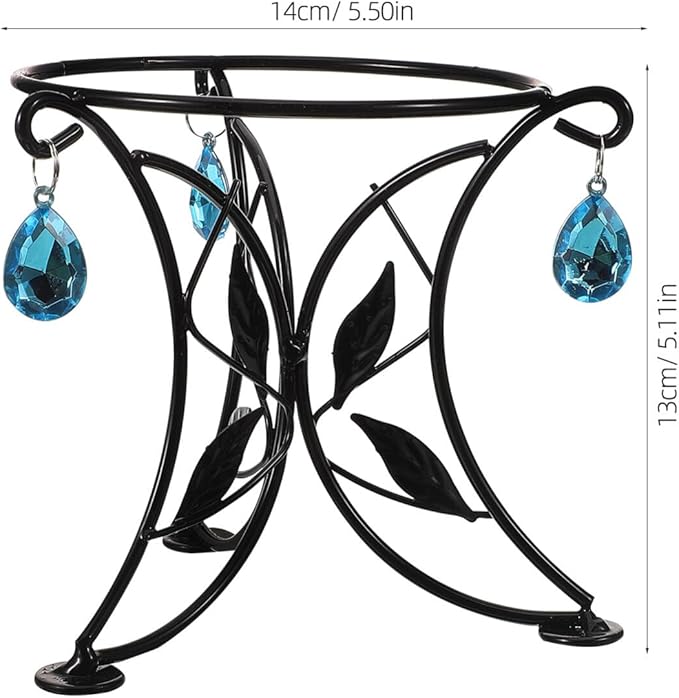 Yardwe Gazing Ball Stand, Metal Ball Stand Crystal Ball Stand Globe Stand Sphere Holder Glass Bowl Ring Metal Egg Stands (5" Diameter)