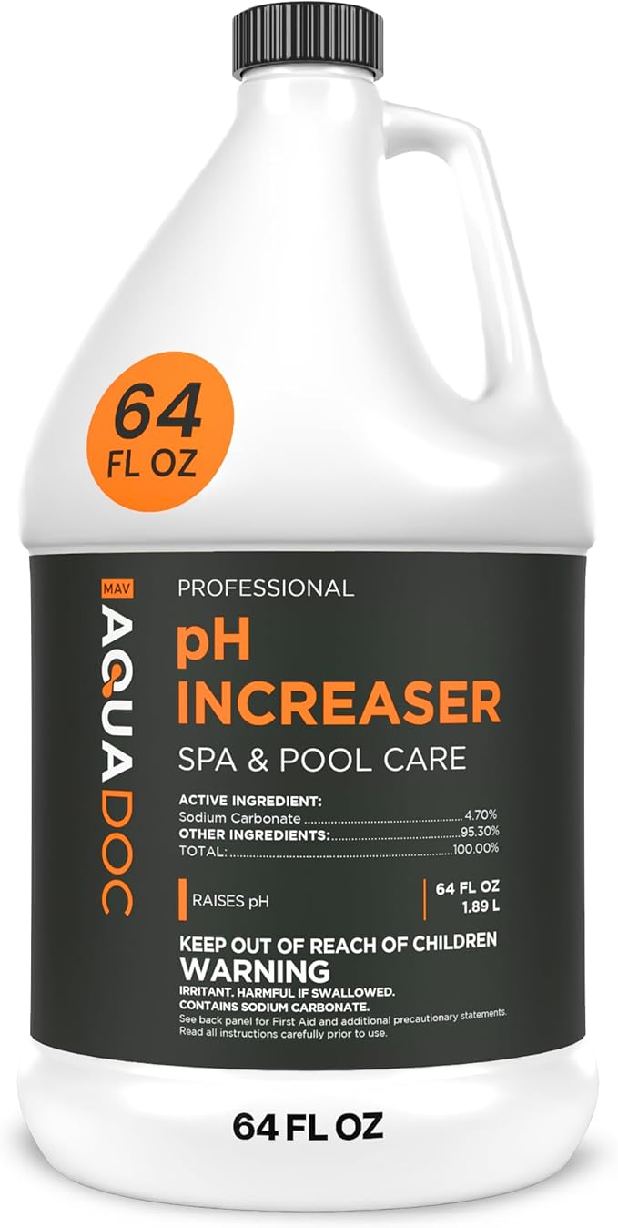 AquaDoc Spa pH Increaser for Hot Tub - 64oz - Spa pH Up for Water Balance - Hot Tub Chemicals Made in USA