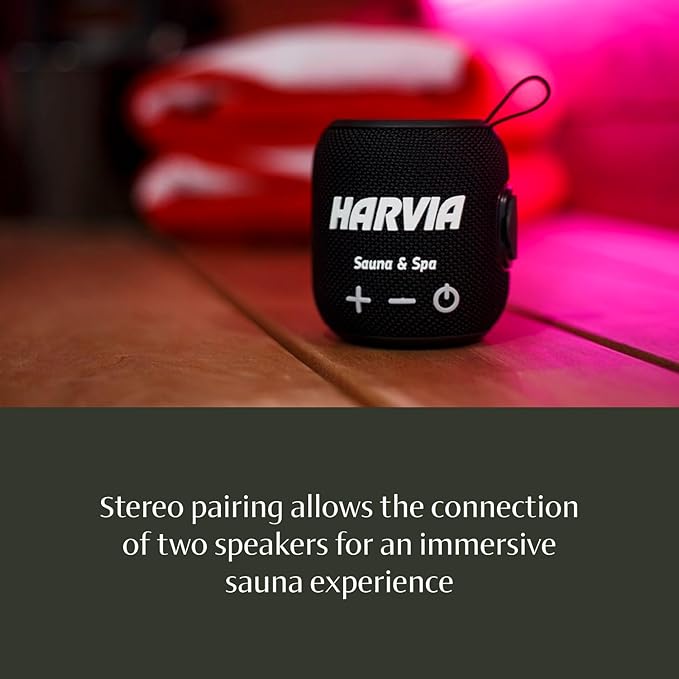 Almost Heaven Bluetooth Sauna Speaker, Portable Waterproof Speakers with Heat Resistance, Designed for Wet & Dry Saunas, Wireless Bluetooth Speaker with USBC Charging, Made for Indoor & Outdoor Saunas